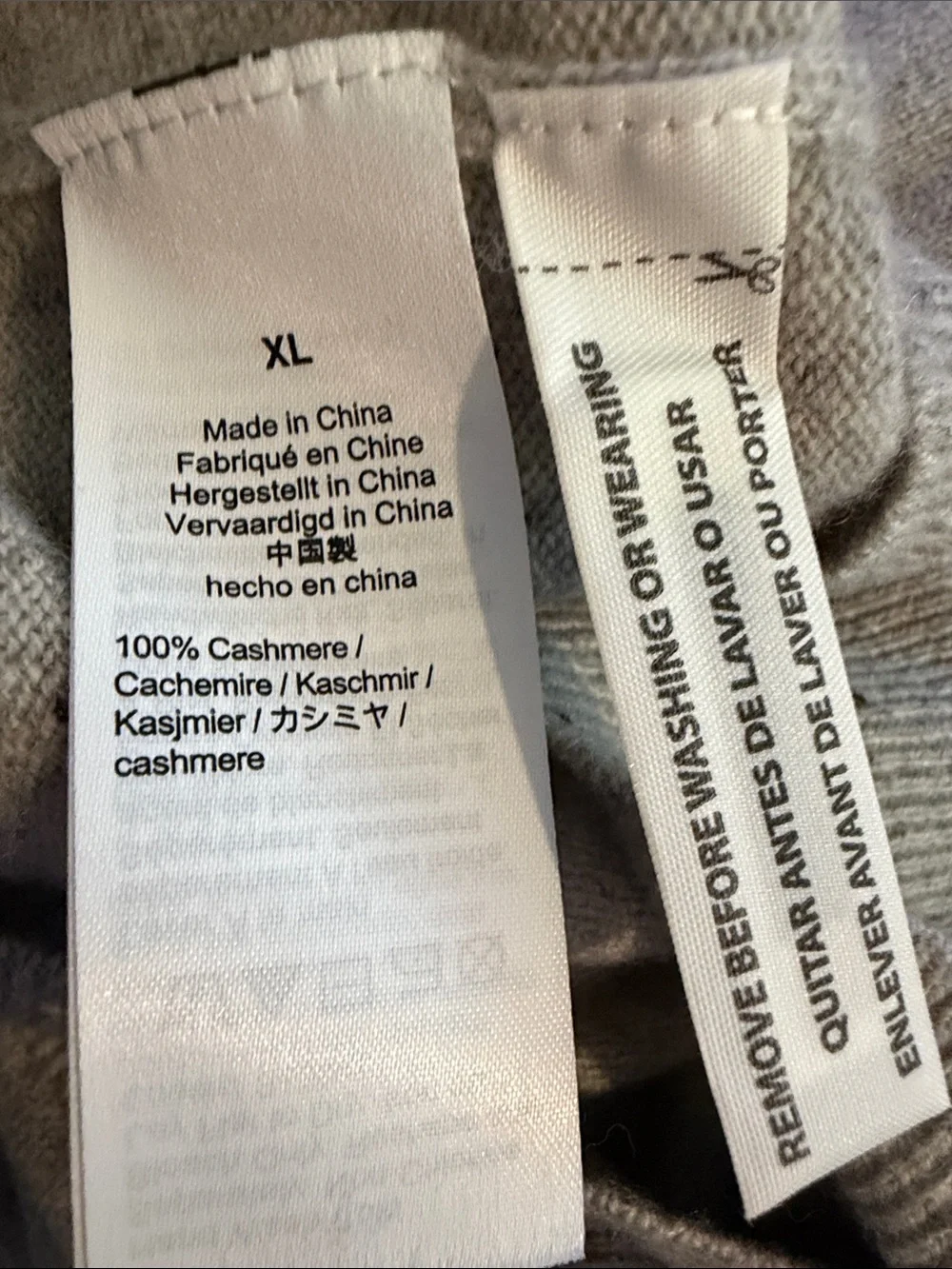 J. Crew Speckled Light Gray Cashmere Hoodie